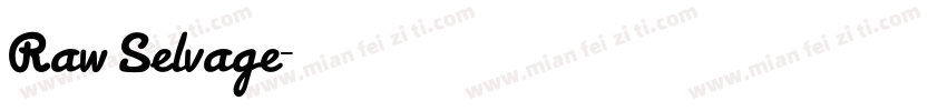 Raw Selvage字体转换